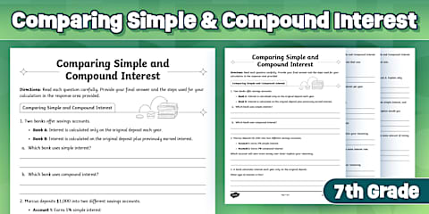 Seventh Grade Calculating Simple Interest Lesson Pack