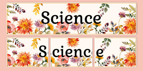 Wildflower Botanical Themed Reading Corner Display Banner