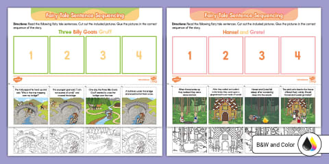 Kindergarten The Tortoise and the Hare: Sequence the Story Cut and ...