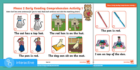 Interactive PDF: Phase 2 Early Reading Comprehension Activity 4