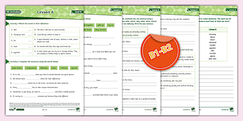 ESL Curriculum Level 12, Lesson 2 Activity Sheet