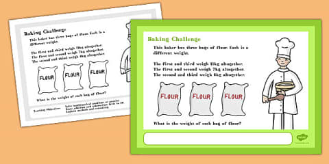 Baking Addition and Subtraction Worksheets