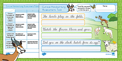 Grade 3 English Cursive Writing Booklet for Uppercase and Lowercase ...