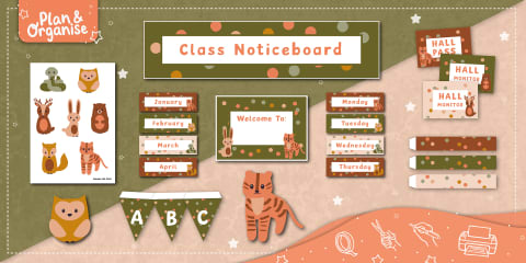 Boho Dreamscape Classroom Display Pack