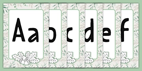 Cursive Alphabet Display Posters