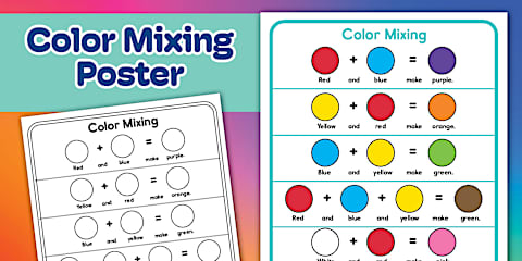 Color Mixer Rcy Early Childhood Color Mixing Worksheet