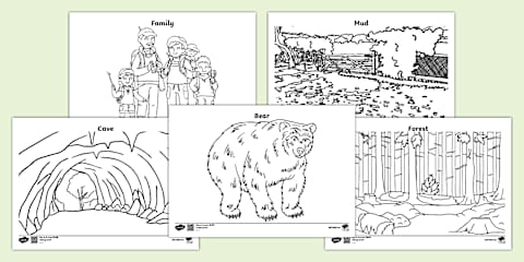 We're Going on a Bear Hunt Word Mat