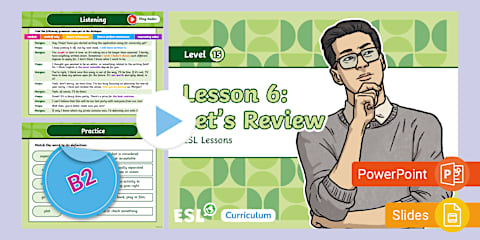 ESL Curriculum Level 15 Lesson 5