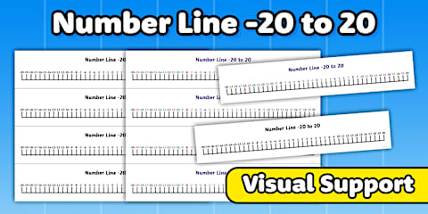Printable Number Line -20 to 20