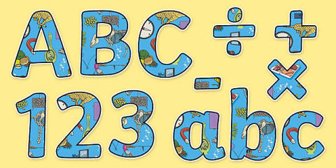 Science Title Display Lettering