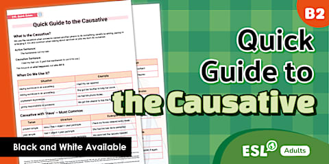 ESL Causative Verbs: Have/Get Something Done [Adults, B1]