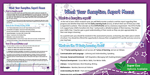 Reception Training Packet Reception PE Taster Pack