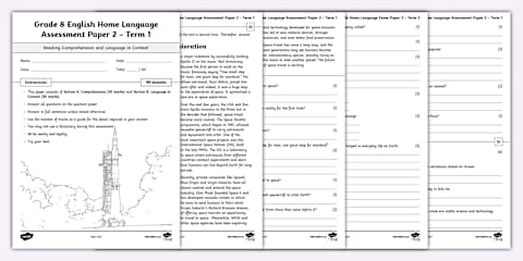 Grade 8 English Home Language: Comprehension assessment Term 1