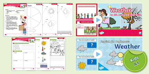 ESL Weather Activity Sheet for Kids