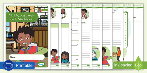 Grade 3 English Phonics -ough Spelling Practice Sheets (CAPS Aligned)