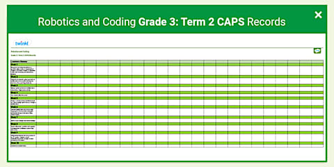 Teacher Grade 3 - Robotics and Coding - Term 3 - Week-by-week ...