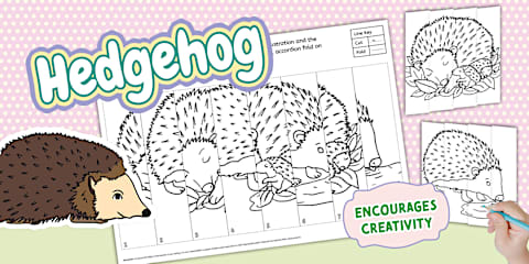 Hedgehog Folding Art Template
