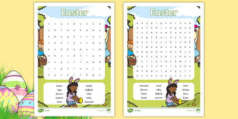 Let's Search and Doodle About Easter Word Search