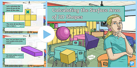 Sixth Grade Finding Surface Area Using Nets PowerPoint & Google Slides