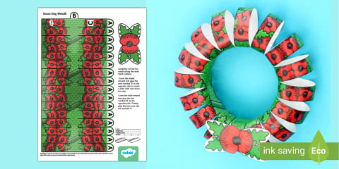 Anzac Day Poppy Hearts Craft
