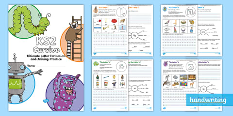 Cursive Handwrite Grade 2/3 English Cursive Handwriting: A - Z Activity Sheets (CAPS Aligned)