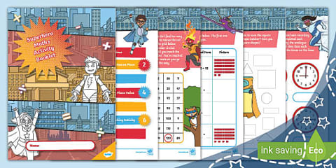KS2 Superhero-Themed Maths Activity Booklet (Ages 7 - 9)
