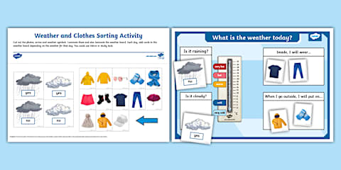 SEND Older Learners - Weather Clothes Sorting Workstation Pack