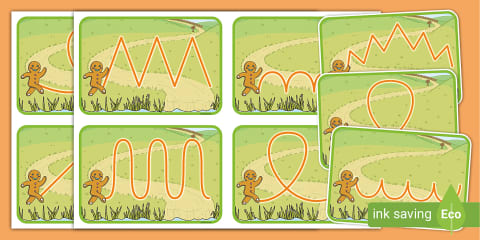 The Gingerbread Man Cut and Stick Story Map Activity