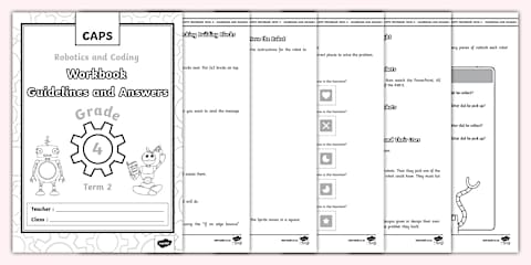 Grade 4 Robotics and Coding - Term 1 - Assessment Sheet: Term 1 Test ...