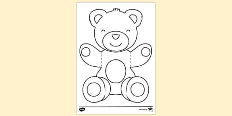Teddy Bear Themed Doodle Colouring Pages