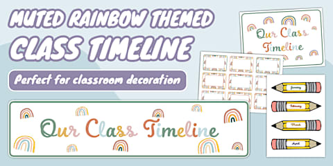 Muted Rainbow Themed Snack Menu Display Poster