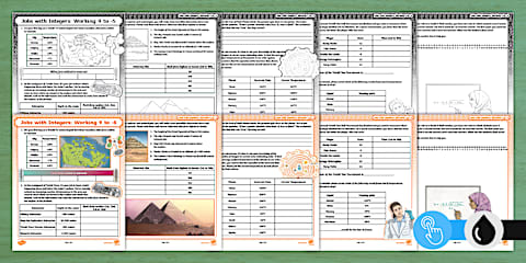 Adding and Subtracting Integers Grade 7 Worksheet