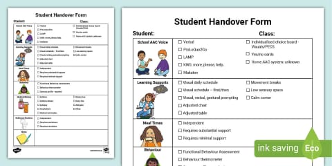SEN Home and School Daily Communication Form