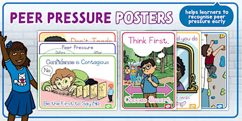 Avoid Negative Peer Pressure Display Poster