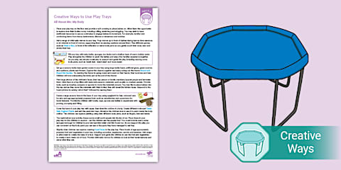 EYFS Ages 0-2 Creative Ways to Use Play Trays: All About Me - My Senses