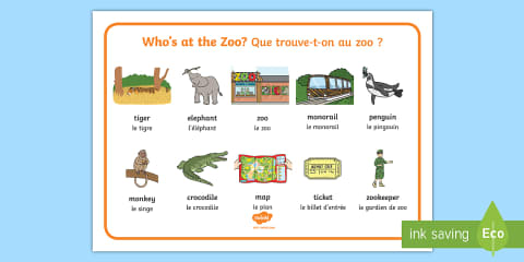 French: Zoo Animals PowerPoint