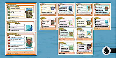 Ancient Greek Gods Research and Create Trading Cards Project for 6th ...