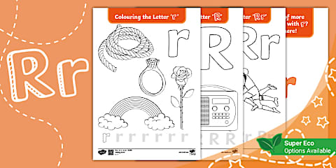 Grade R Phonics - Colouring Sheet - Letter r (CAPS Aligned)