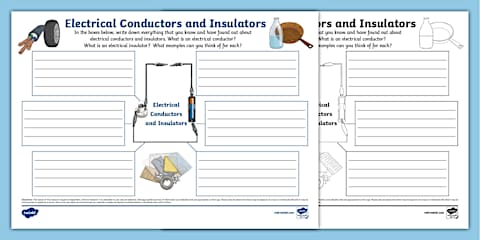 Electrical Writing Electrical Conductors and Insulators Hexagon Writing Template