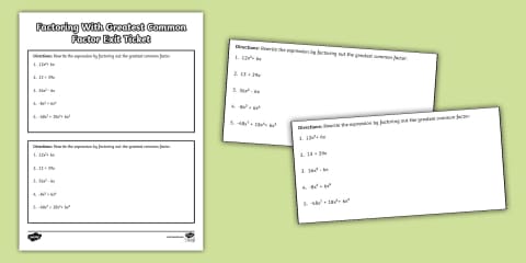 Algebra I Solving Equations With the Quadratic Formula Exit Ticket