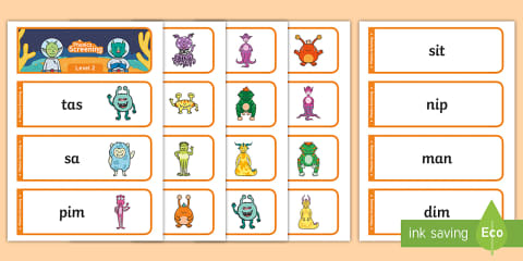 Phonics Screening Level 3 Real and Alien Words Interactive Display Pack