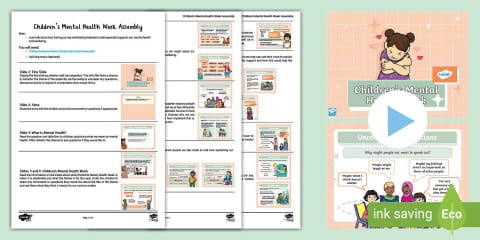 Mental Health Awareness Week Whole-School Lesson and Assembly Pack