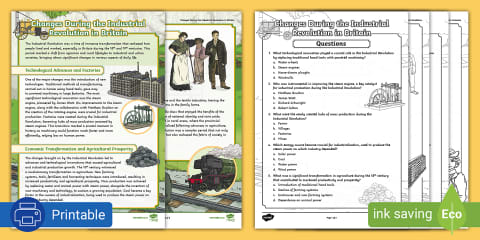 Grade 8 - History - Term 1 - Changes During the Industrial Revolution ...