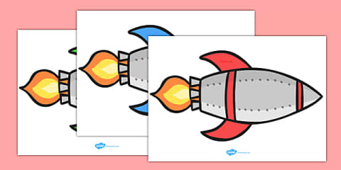 Large Rocket Display Cut-Out