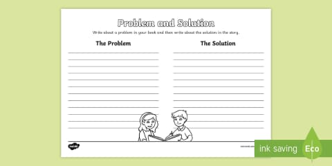 Problem and Solution Reading Response Worksheet