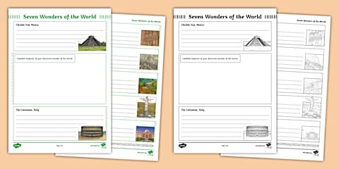UKS2 Seven Wonders of the Modern World Reading Comprehension Pack