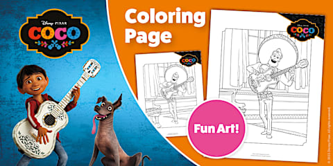 Coco: Héctor Coloring Page