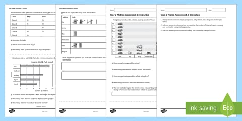 Year 2 Statistics and Probability Assessment Pack Australian