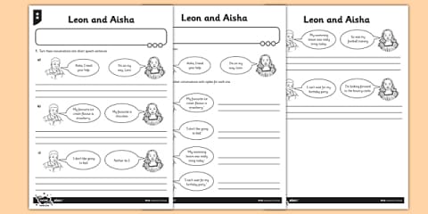 Speech Marks Autumn Activity Sheets