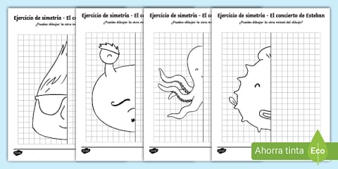 Ficha de simetría: El rinoceronte Rafa